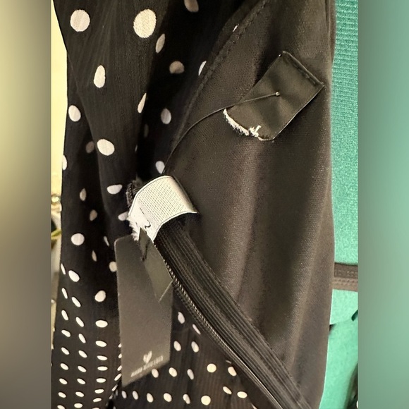 NWT Lulus Charmed and Classy Black Polka Dot Long Sleeve Midi Dress small - Picture 10 of 14